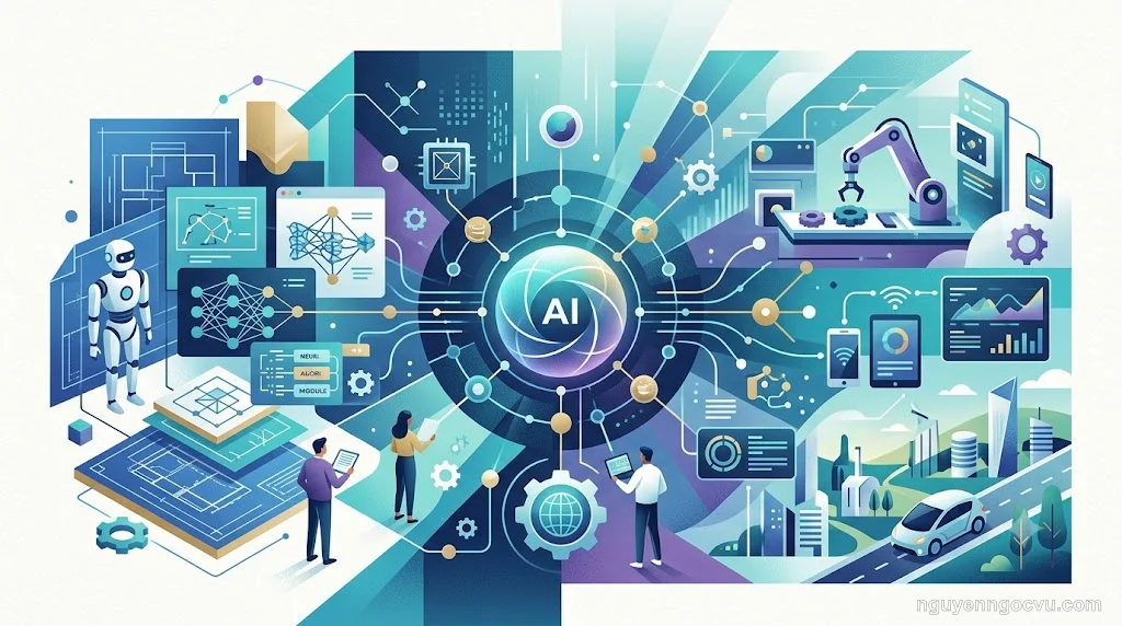 Sơ đồ kiến trúc hệ thống Agent AI tự động với các thành phần kết nối